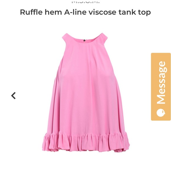 BNWT MSGM Ruffle Hem Tank Top - Picture 6 of 9